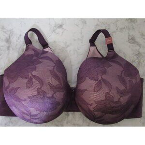 New Cacique Bra 42DDD Purple Lightly Lined Full Coverage Underwire Plus Size